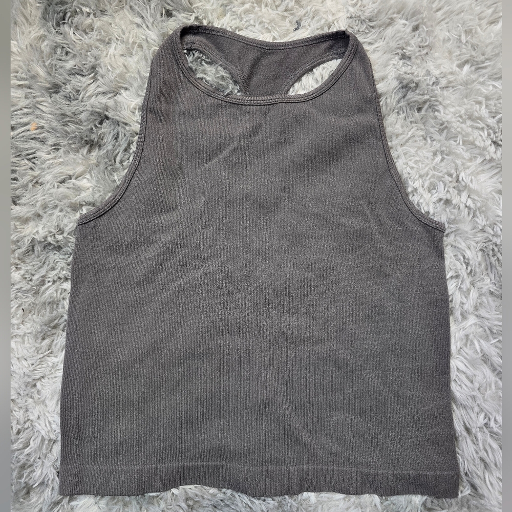 Free People Charcoal Racerback Tank Top M/L